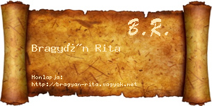 Bragyán Rita névjegykártya
